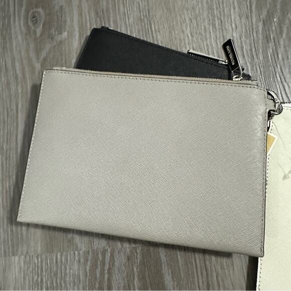 Michael Kors Jet Set Travel Trio 3 in‎ 1 Wristlet in Off White/Gray/Black NWT - Picture 5 of 12